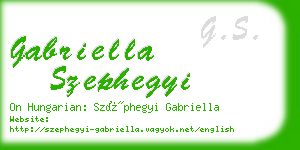 gabriella szephegyi business card